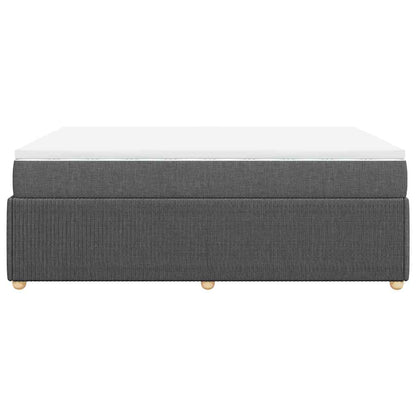 Giroletto a Molle con Materasso Grigio Scuro 160x200 cm Tessuto | homemem39