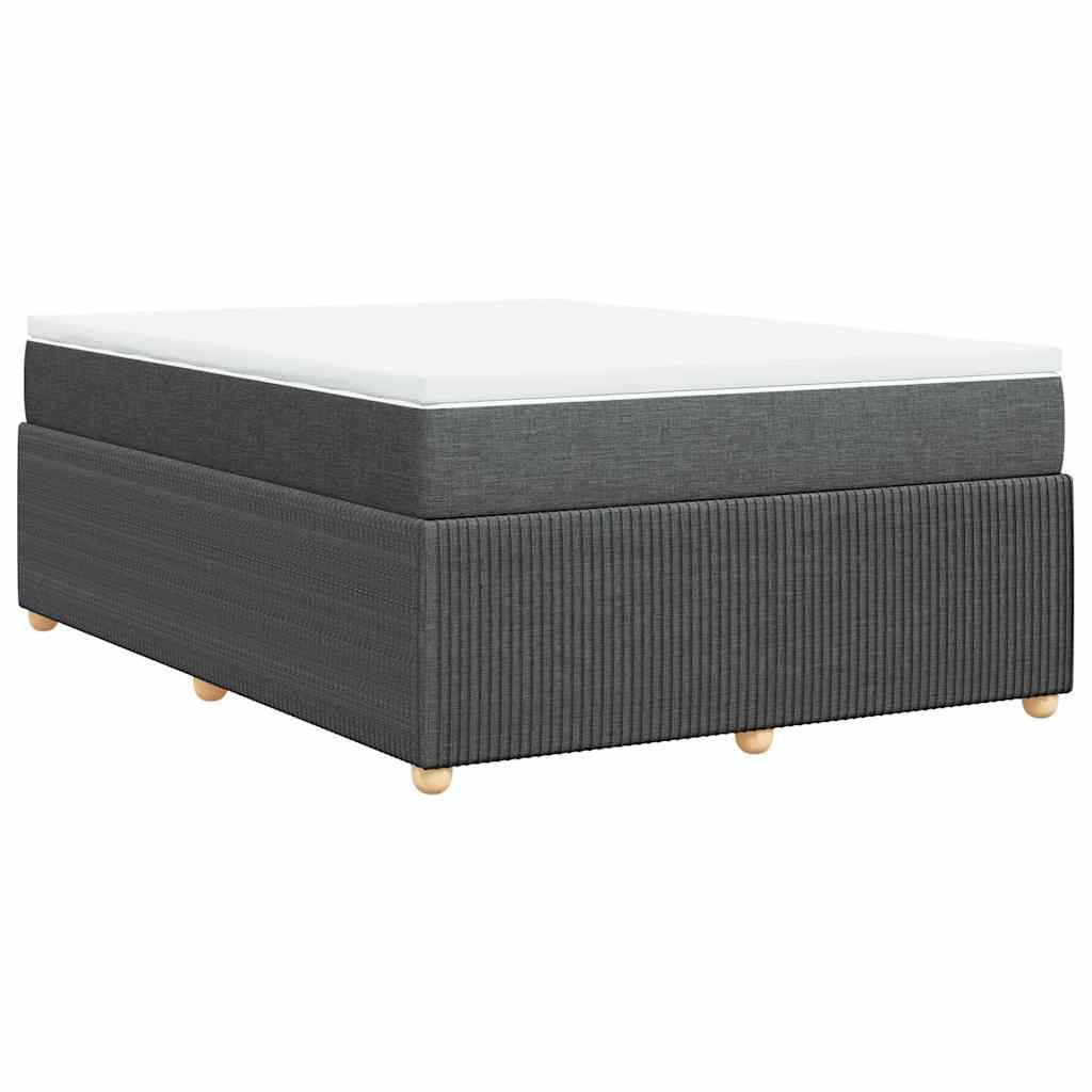Giroletto a Molle con Materasso Grigio Scuro 160x200 cm Tessuto | homemem39