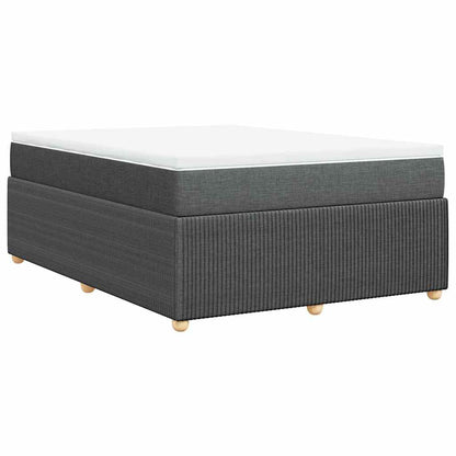 Giroletto a Molle con Materasso Grigio Scuro 160x200 cm Tessuto | homemem39