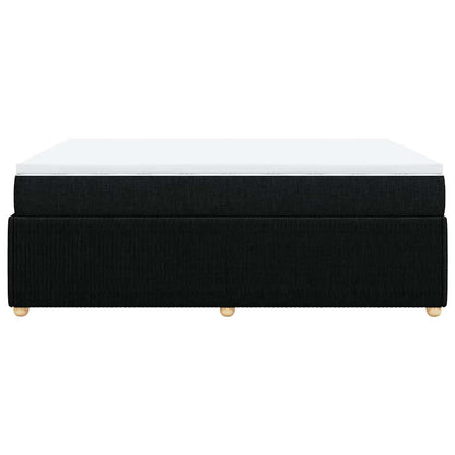 Giroletto a Molle con Materasso Nero 160x200 cm in Tessuto | homemem39