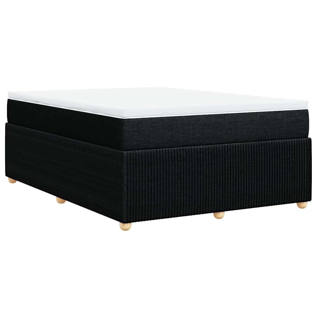 Giroletto a Molle con Materasso Nero 160x200 cm in Tessuto | homemem39