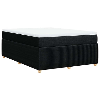 Giroletto a Molle con Materasso Nero 160x200 cm in Tessuto | homemem39