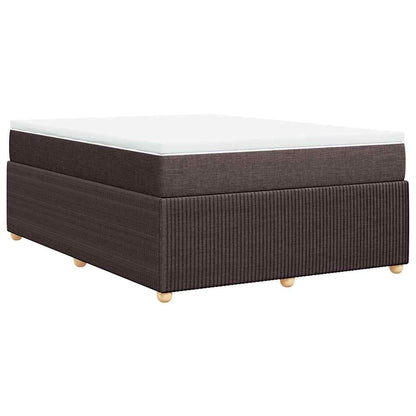 Giroletto a Molle con Materasso Marrone Scuro 160x200cm Tessuto | homemem39