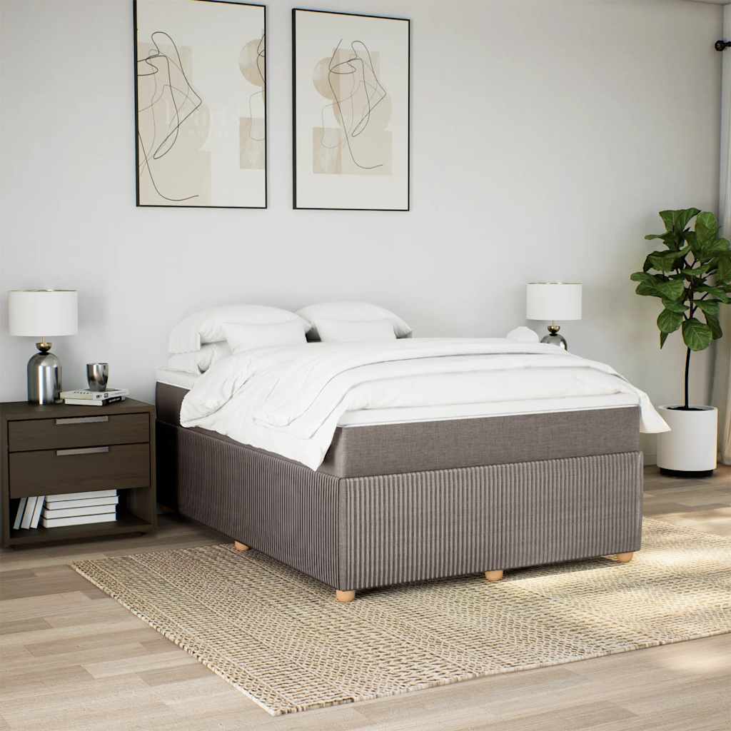 Giroletto a Molle con Materasso Tortora 160x200 cm in Tessuto | homemem39