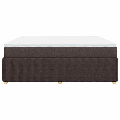 Giroletto a Molle con Materasso Marrone Scuro 180x200cm Tessuto | homemem39
