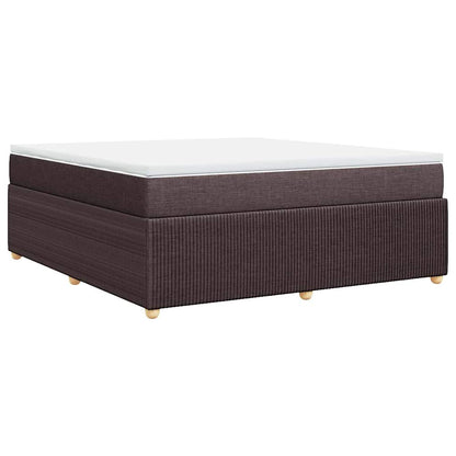 Giroletto a Molle con Materasso Marrone Scuro 180x200cm Tessuto | homemem39