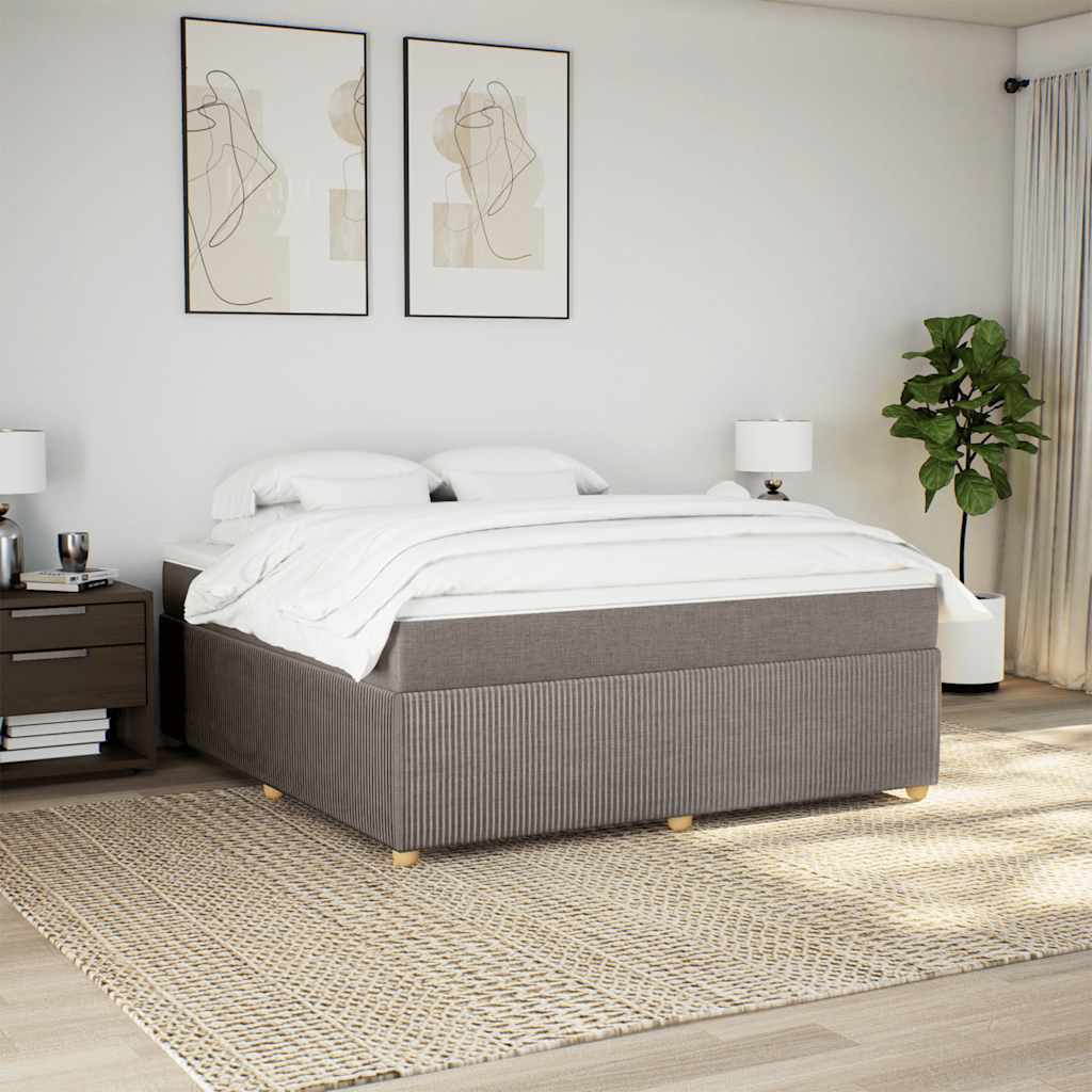 Giroletto a Molle con Materasso Tortora 180x200 cm in Tessuto | homemem39
