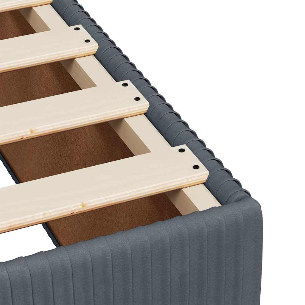 Giroletto a Molle con Materasso Grigio Scuro 80x200 cm Velluto | homemem39