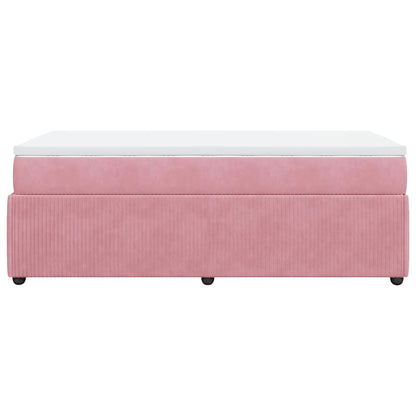 Giroletto a Molle con Materasso Rosa 80x200 cm in Velluto | homemem39