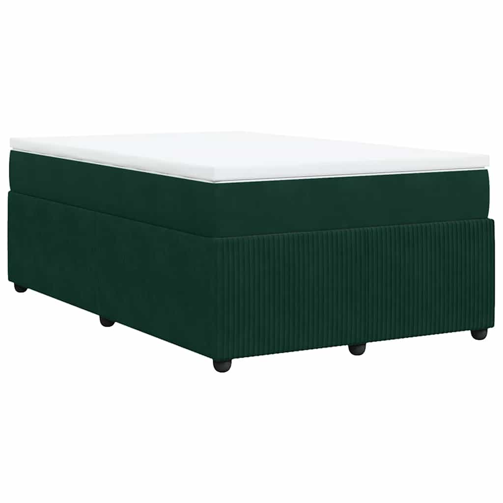Giroletto a Molle con Materasso Verde Scuro 120x190 cm Velluto | homemem39