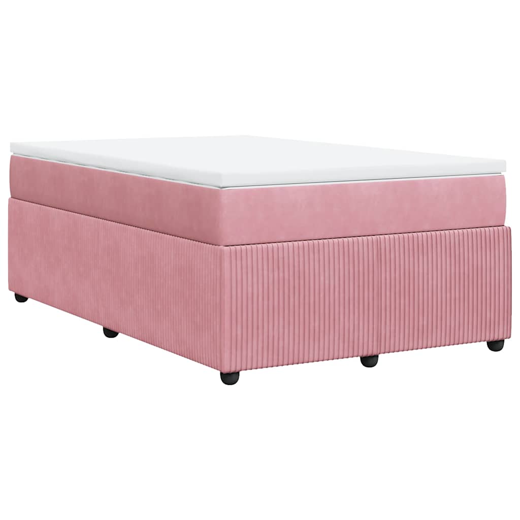 Giroletto a Molle con Materasso Rosa 120x190 cm in Velluto | homemem39
