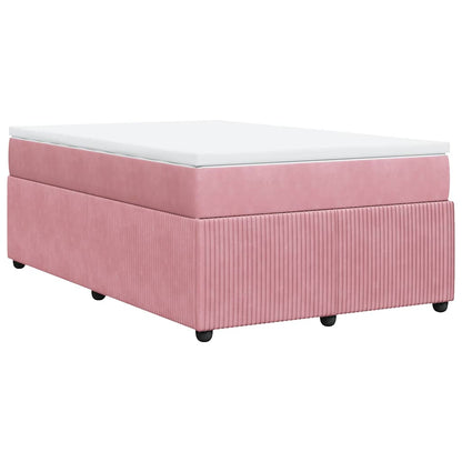 Giroletto a Molle con Materasso Rosa 120x190 cm in Velluto | homemem39