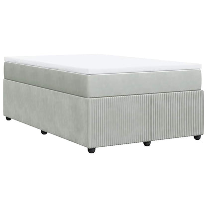 Giroletto a Molle con Materasso Grigio Chiaro 120x200cm Velluto | homemem39