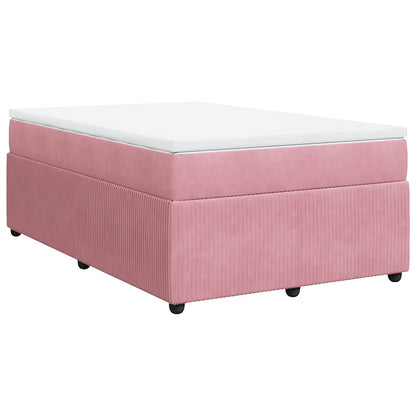 Giroletto a Molle con Materasso Rosa 120x200 cm in Velluto | homemem39