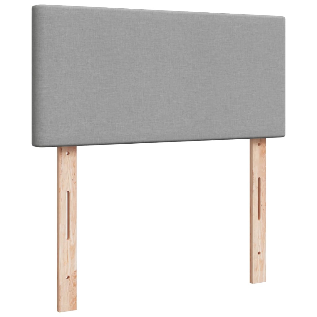 Giroletto a Molle con Materasso Grigio Chiaro 90x200 cm Tessuto - homemem39