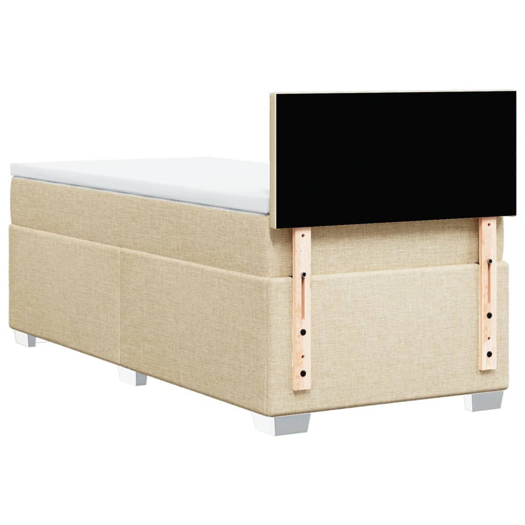 Giroletto a Molle con Materasso Crema 90x200 cm inTessuto | homemem39