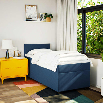 Giroletto a Molle con Materasso Blu 90x200 cm inTessuto | homemem39