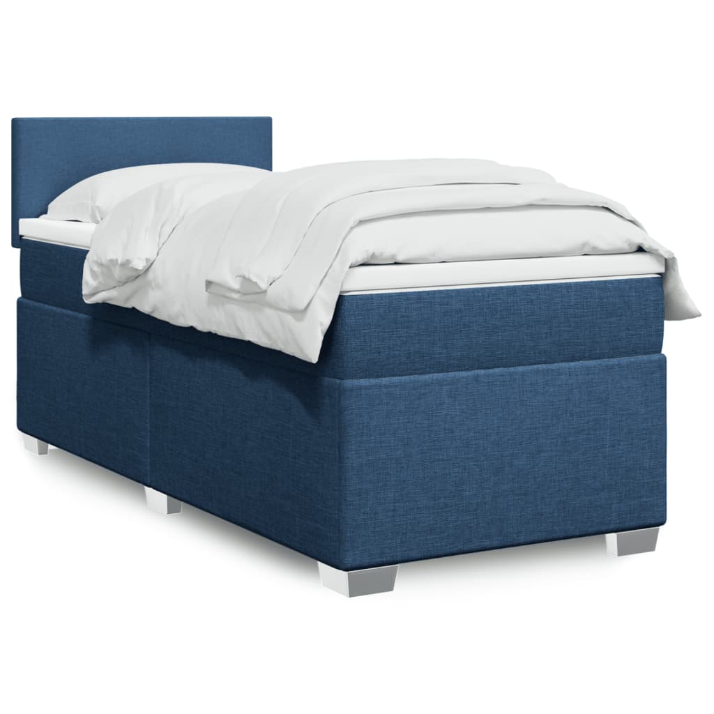 Giroletto a Molle con Materasso Blu 90x200 cm inTessuto | homemem39