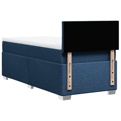 Giroletto a Molle con Materasso Blu 90x200 cm inTessuto | homemem39