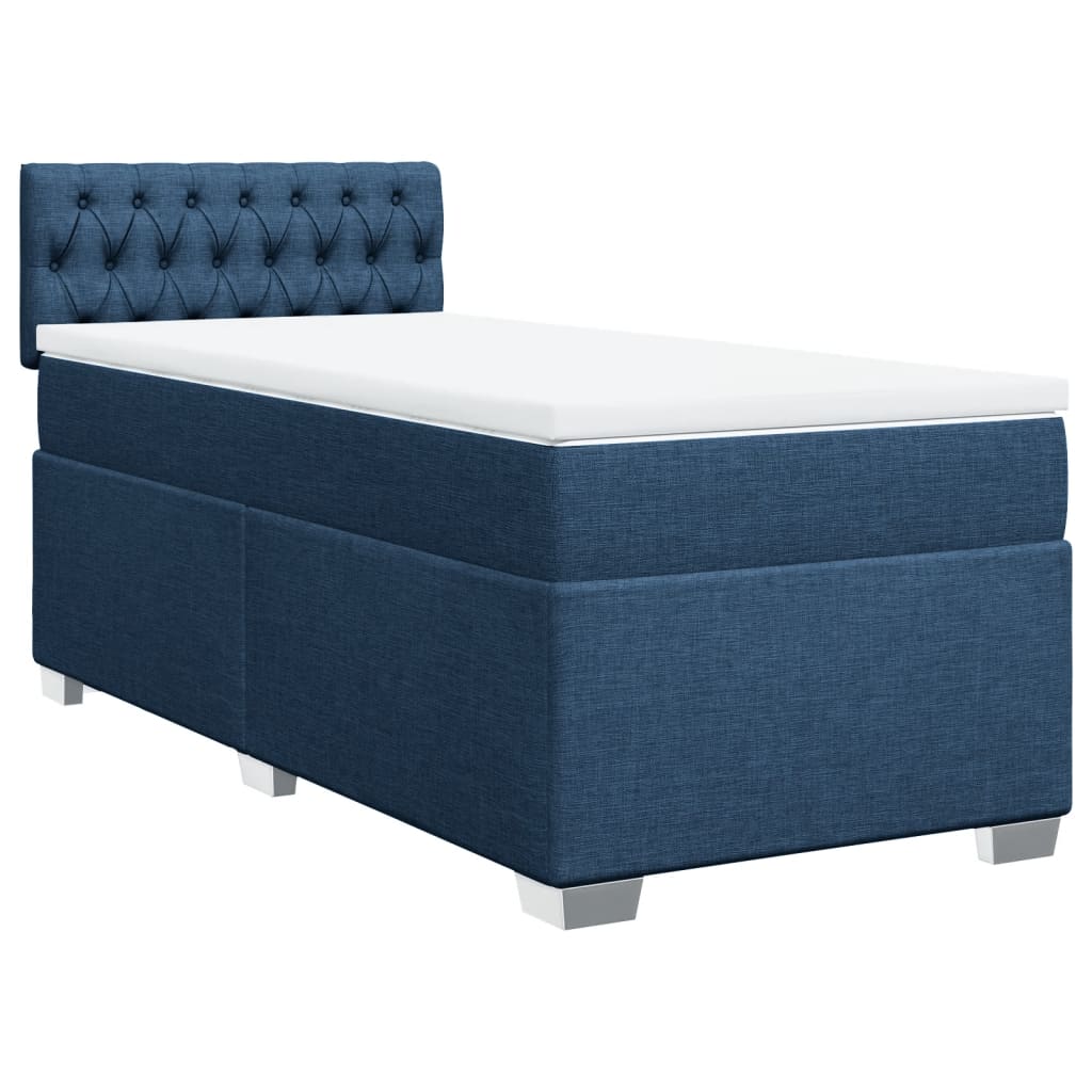 Giroletto a Molle con Materasso Blu 90x200 cm inTessuto | homemem39