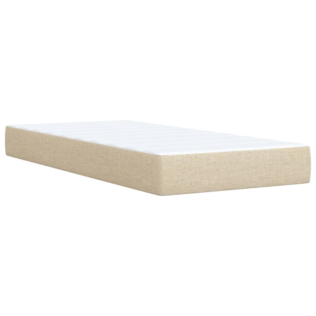 Giroletto a Molle con Materasso Crema 90x200 cm inTessuto | homemem39