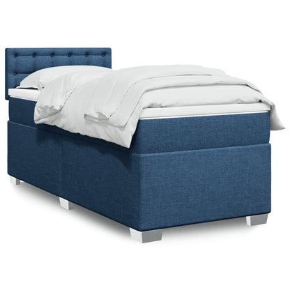 Giroletto a Molle con Materasso Blu 90x200 cm inTessuto | homemem39