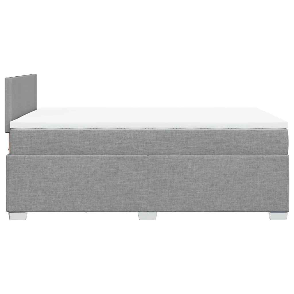 Giroletto a Molle con Materasso Grigio Chiaro 120x190cm Tessuto | homemem39