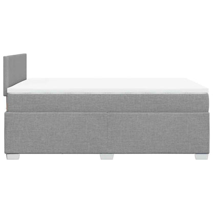 Giroletto a Molle con Materasso Grigio Chiaro 120x190cm Tessuto | homemem39
