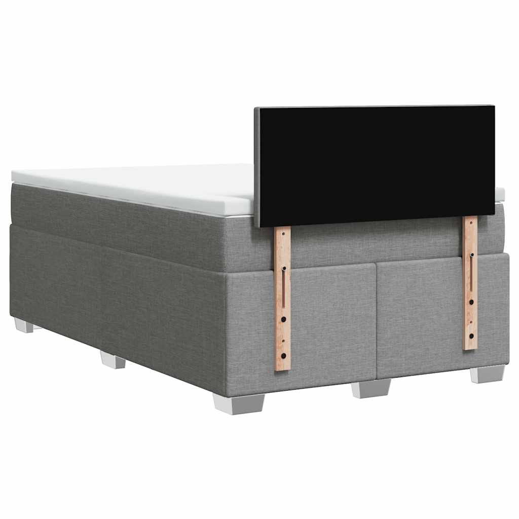 Giroletto a Molle con Materasso Grigio Chiaro 120x190cm Tessuto | homemem39
