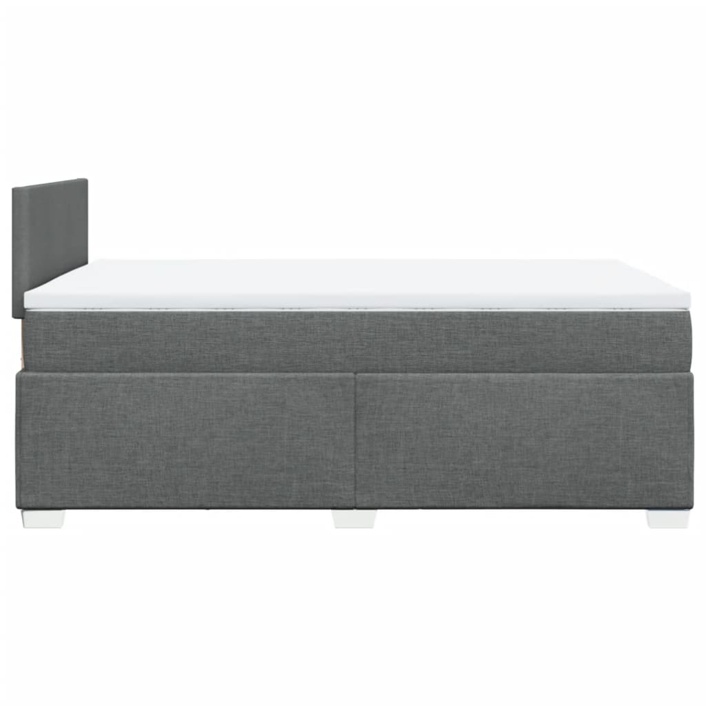 Giroletto a Molle con Materasso Grigio Scuro 120x190cm Tessuto | homemem39