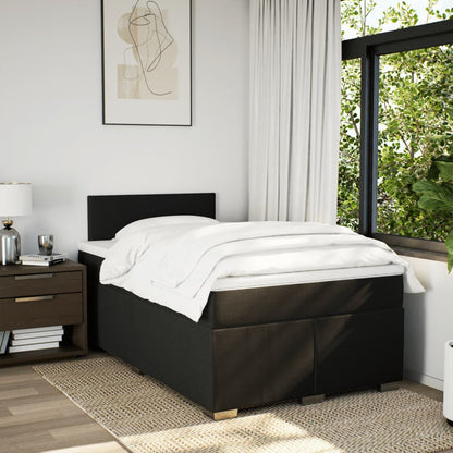 Giroletto a Molle con Materasso Nero 120x190 cm in Tessuto | homemem39