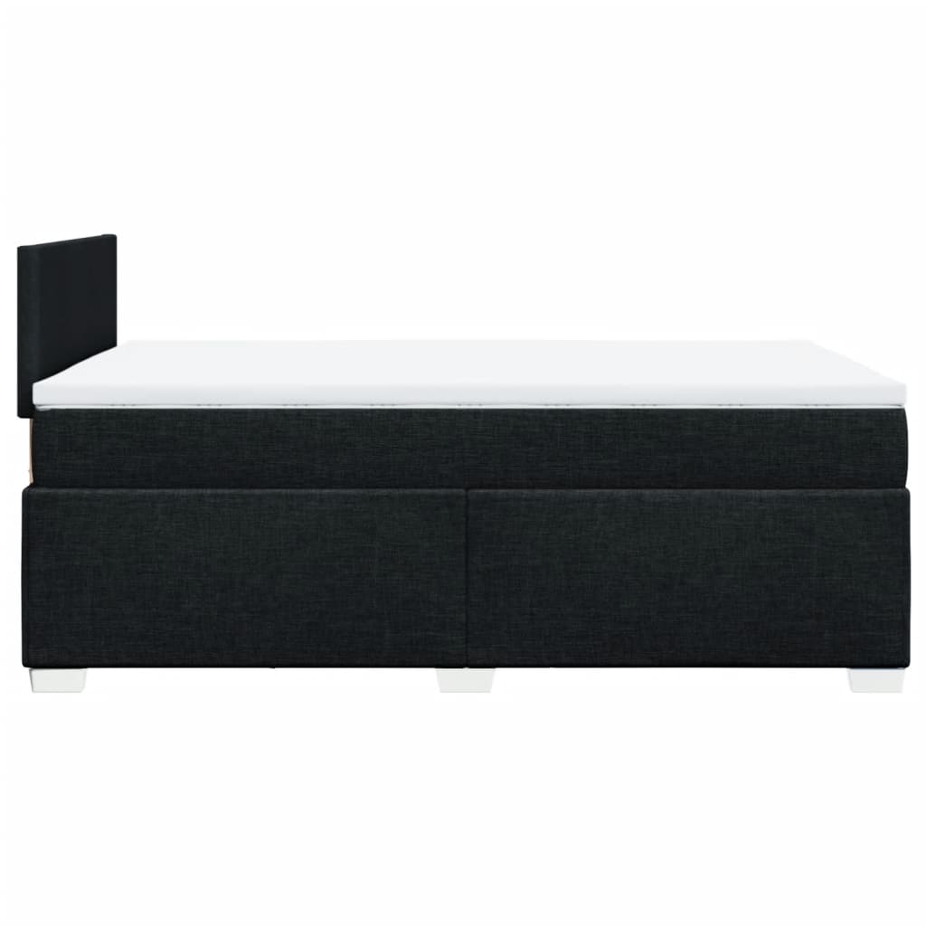 Giroletto a Molle con Materasso Nero 120x190 cm in Tessuto | homemem39