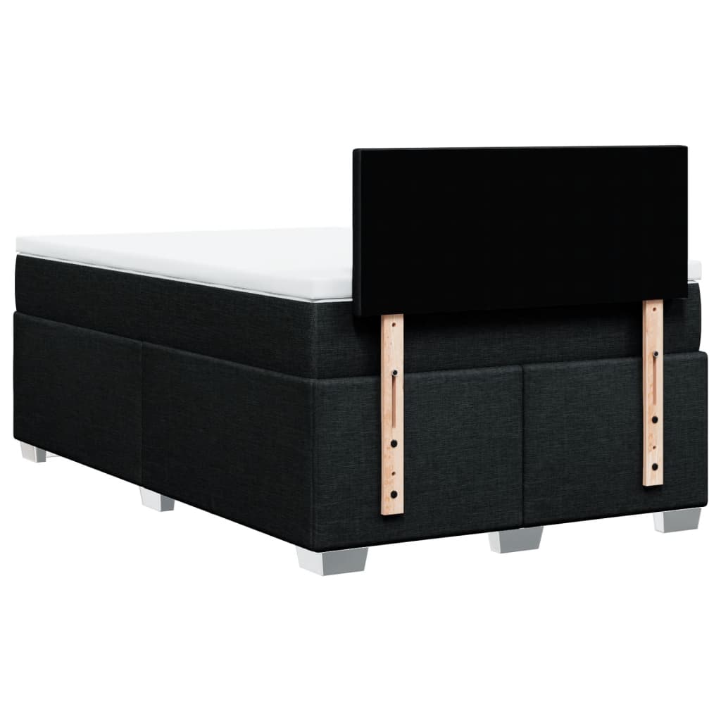 Giroletto a Molle con Materasso Nero 120x190 cm in Tessuto | homemem39