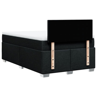 Giroletto a Molle con Materasso Nero 120x190 cm in Tessuto | homemem39