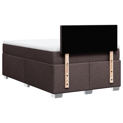 Giroletto a Molle con Materasso Marrone Scuro 120x190cm Tessuto | homemem39
