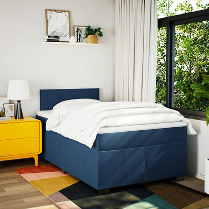 Giroletto a Molle con Materasso Blu 120x190 cm in Tessuto | homemem39