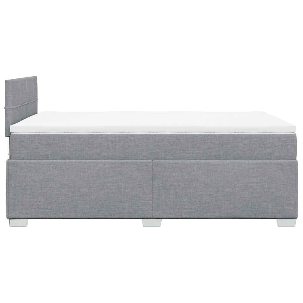 Giroletto a Molle con Materasso Grigio Chiaro 120x190cm Tessuto | homemem39