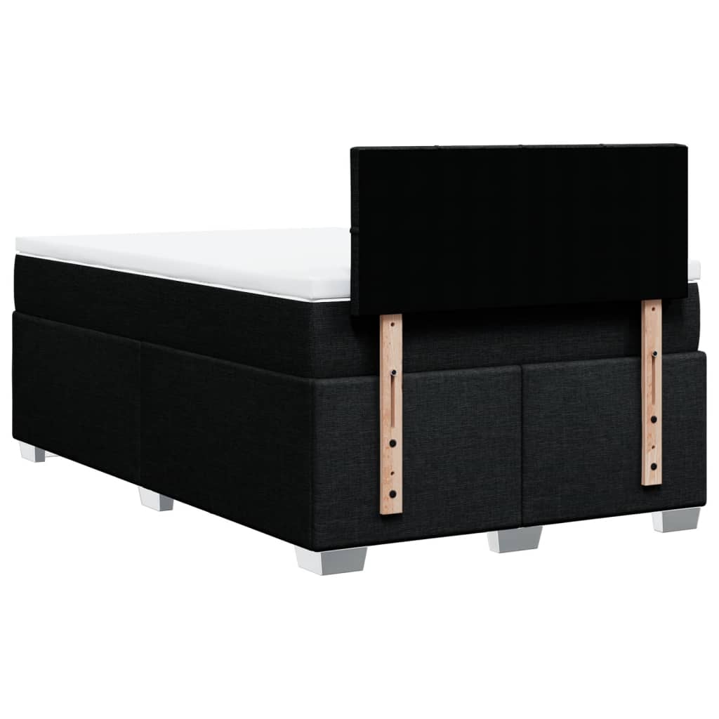 Giroletto a Molle con Materasso Nero 120x190 cm in Tessuto | homemem39