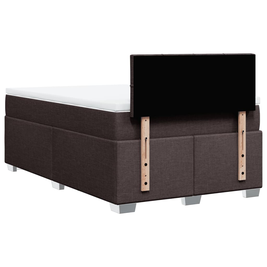 Giroletto a Molle con Materasso Marrone Scuro 120x190cm Tessuto | homemem39