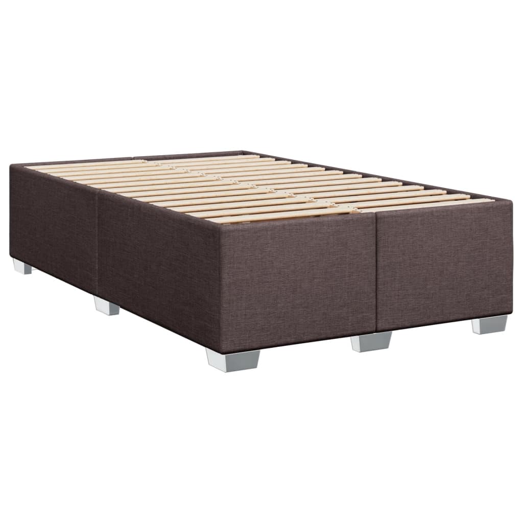 Giroletto a Molle con Materasso Marrone Scuro 120x190cm Tessuto | homemem39