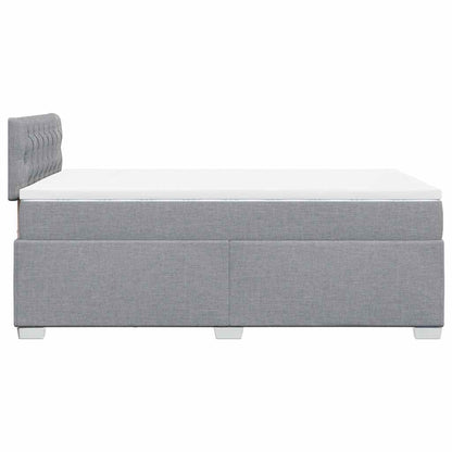 Giroletto a Molle con Materasso Grigio Chiaro 120x190cm Tessuto | homemem39