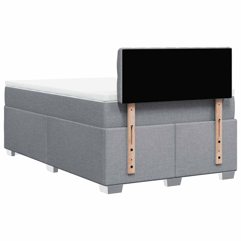 Giroletto a Molle con Materasso Grigio Chiaro 120x190cm Tessuto | homemem39