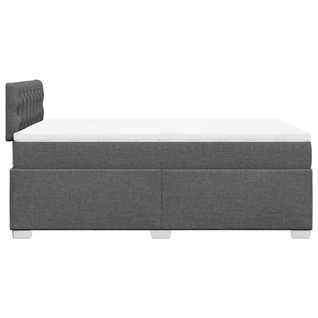 Giroletto a Molle con Materasso Grigio Scuro 120x190cm Tessuto | homemem39