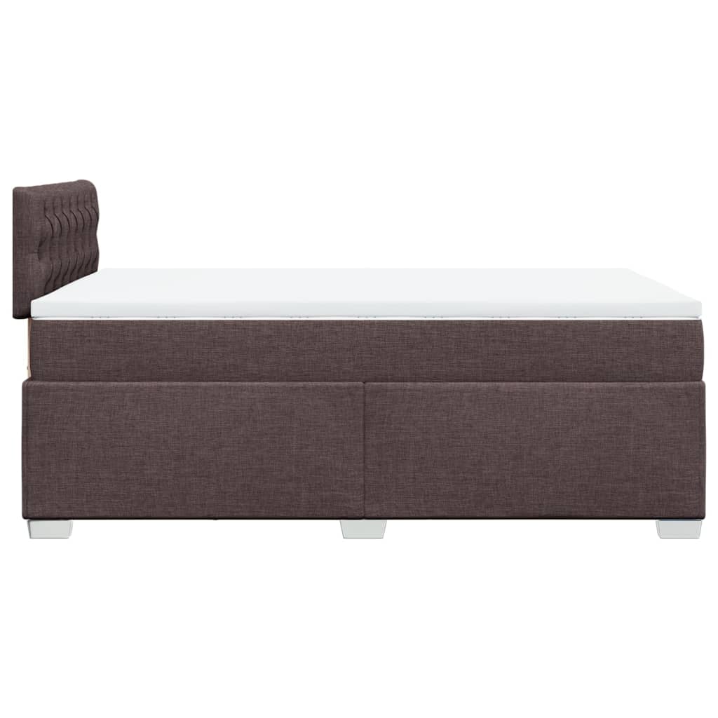 Giroletto a Molle con Materasso Marrone Scuro 120x190cm Tessuto | homemem39