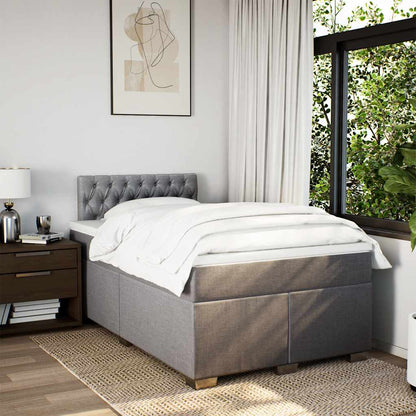 Giroletto a Molle con Materasso Tortora 120x190 cm in Tessuto | homemem39