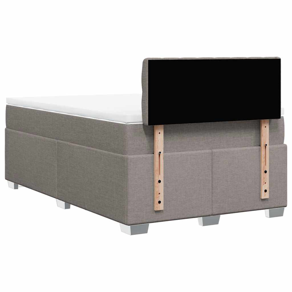 Giroletto a Molle con Materasso Tortora 120x190 cm in Tessuto | homemem39