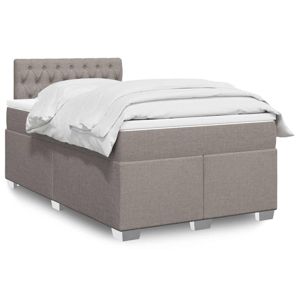 Giroletto a Molle con Materasso Tortora 120x190 cm in Tessuto | homemem39