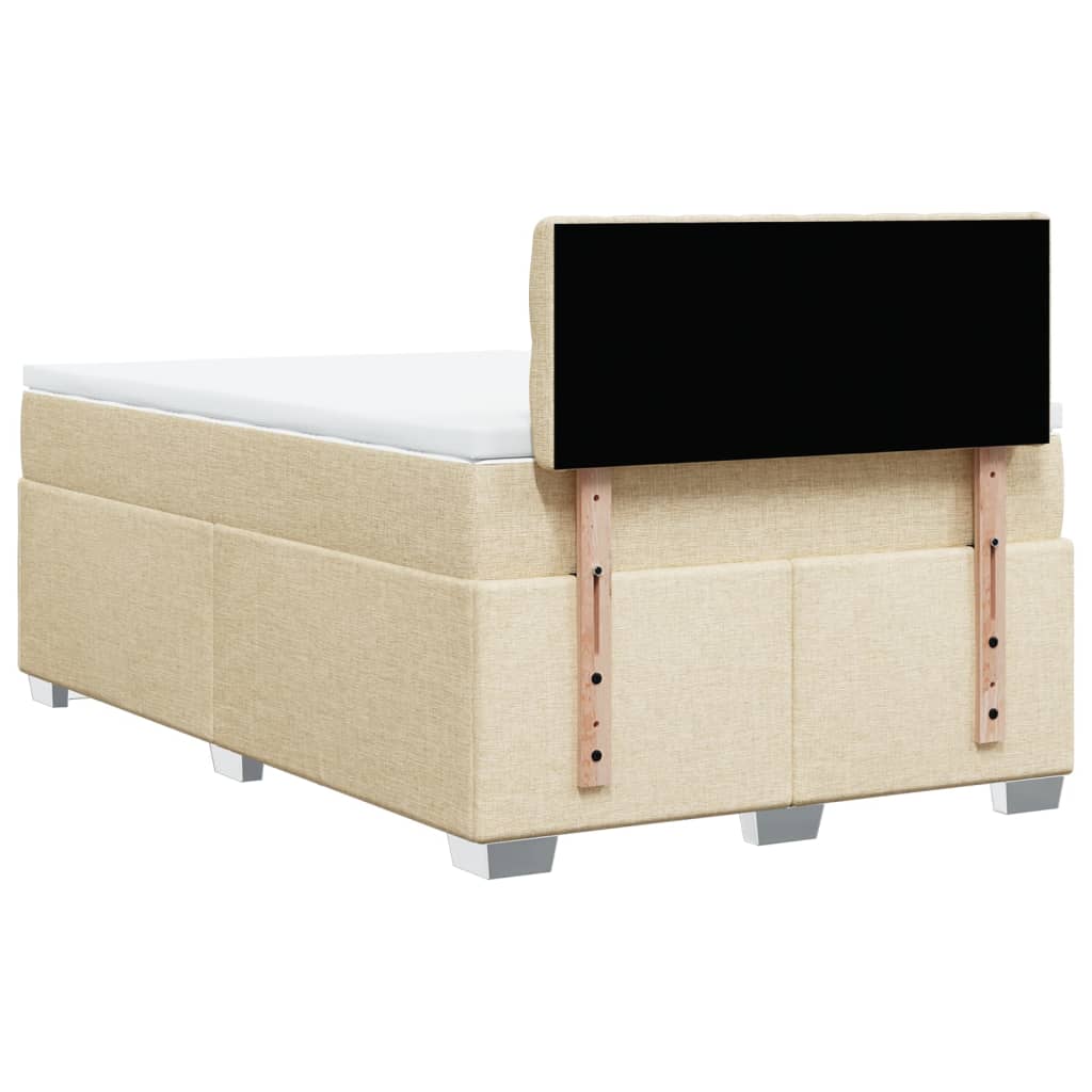 Giroletto a Molle con Materasso Crema 120x190 cm in Tessuto | homemem39