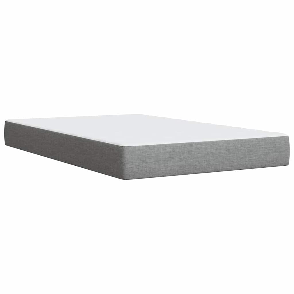 Giroletto a Molle con Materasso Grigio Chiaro 120x190cm Tessuto | homemem39