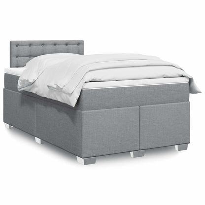 Giroletto a Molle con Materasso Grigio Chiaro 120x190cm Tessuto | homemem39